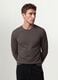 Men&rsquo;s grey long-sleeve T-shirt in 100% organic cotton with crew neck_0