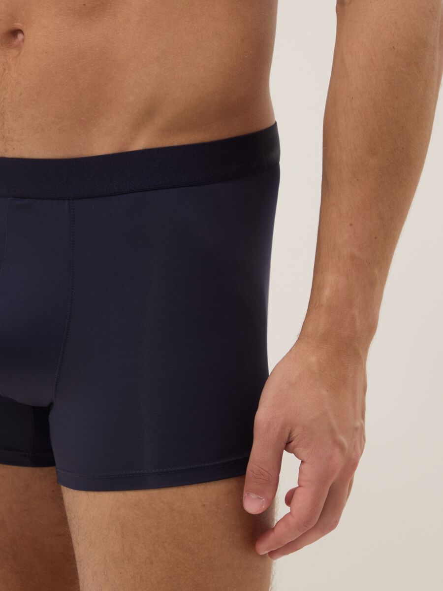 Three-pack of blue stretch-fabric boxer shorts, regular fit_3
