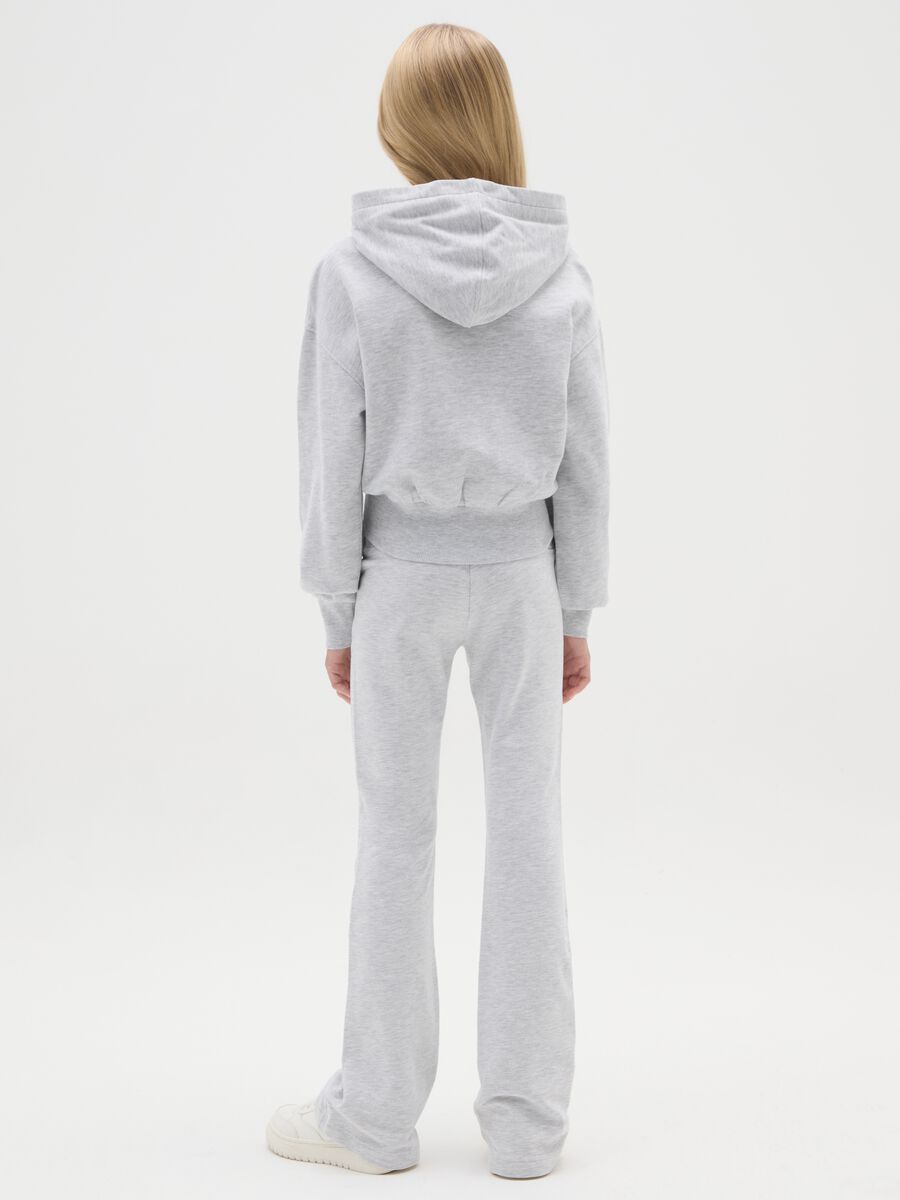 Treggings flare da ragazza in misto cotone elasticizzato grigio_1