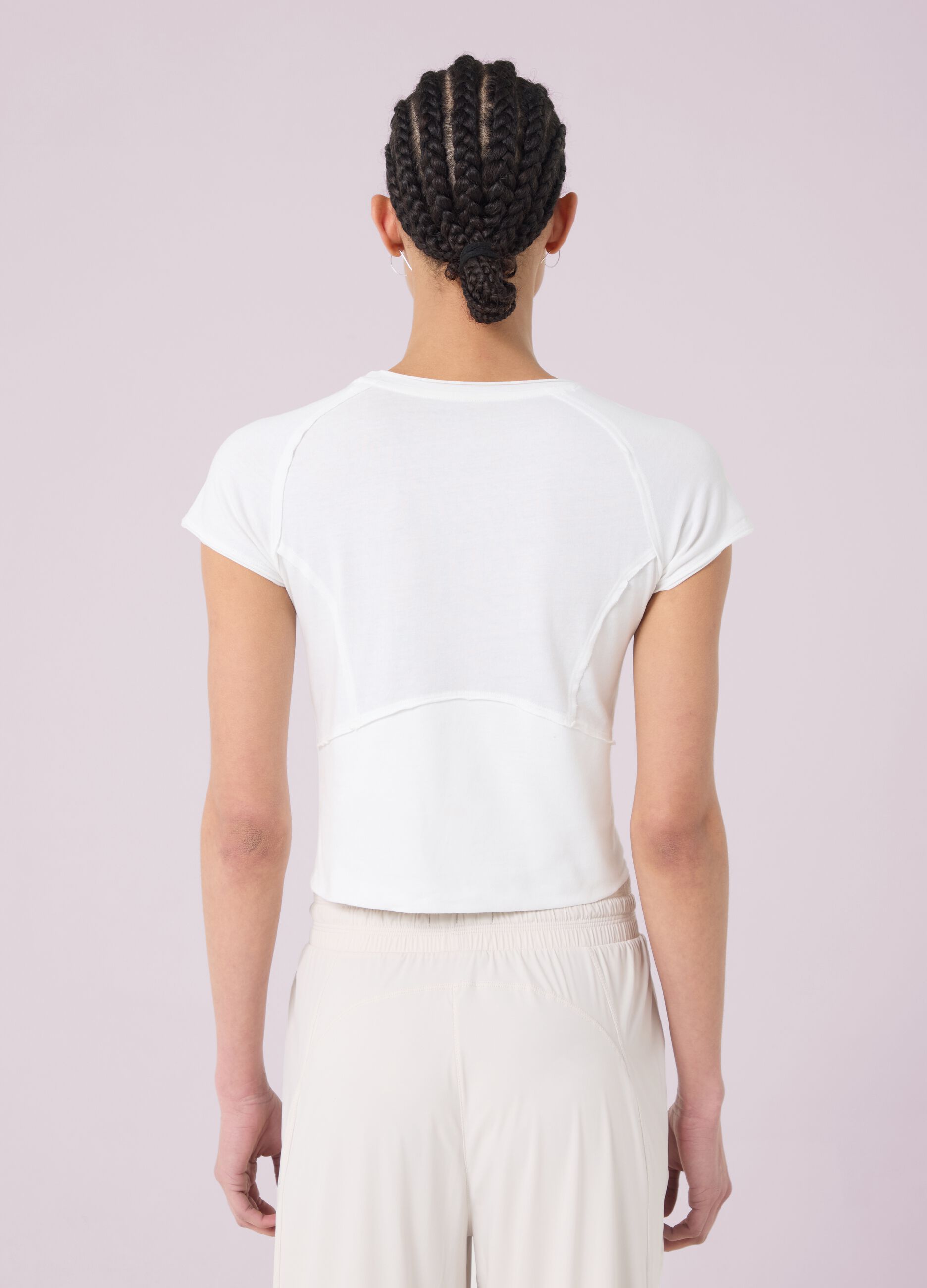 Cropped T-shirt with exposed seams ALTAVIA STUDIO
