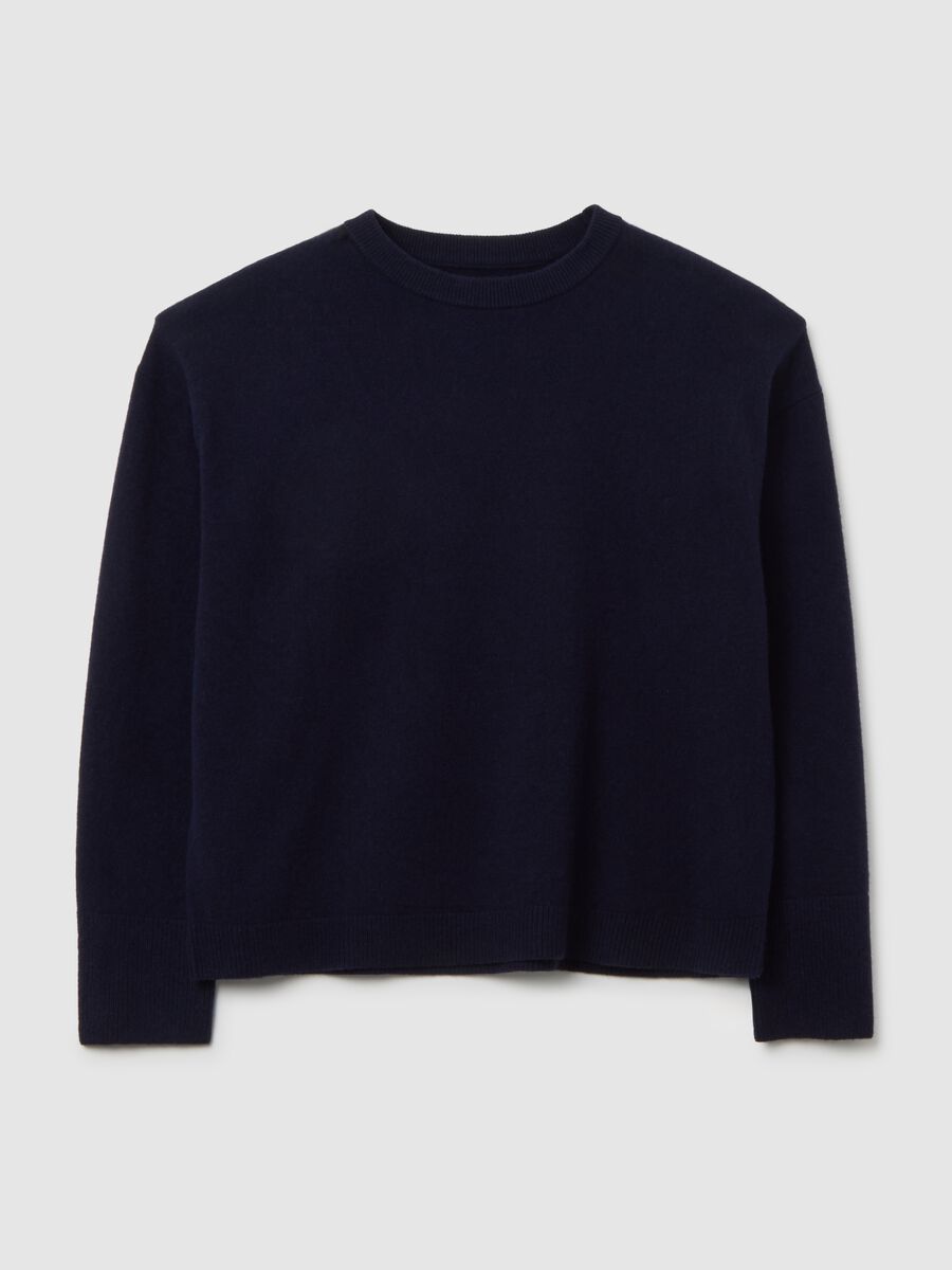 Blue pure wool sweater regular fit_4