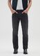 Slim fit pure black cotton jeans_1