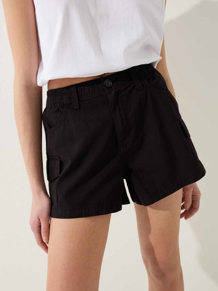 Cotton cargo shorts_2