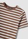 Abito midi marrone in cotone elasticizzato a righe_5