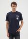 Regular fit dark blue pure cotton T-shirt_1
