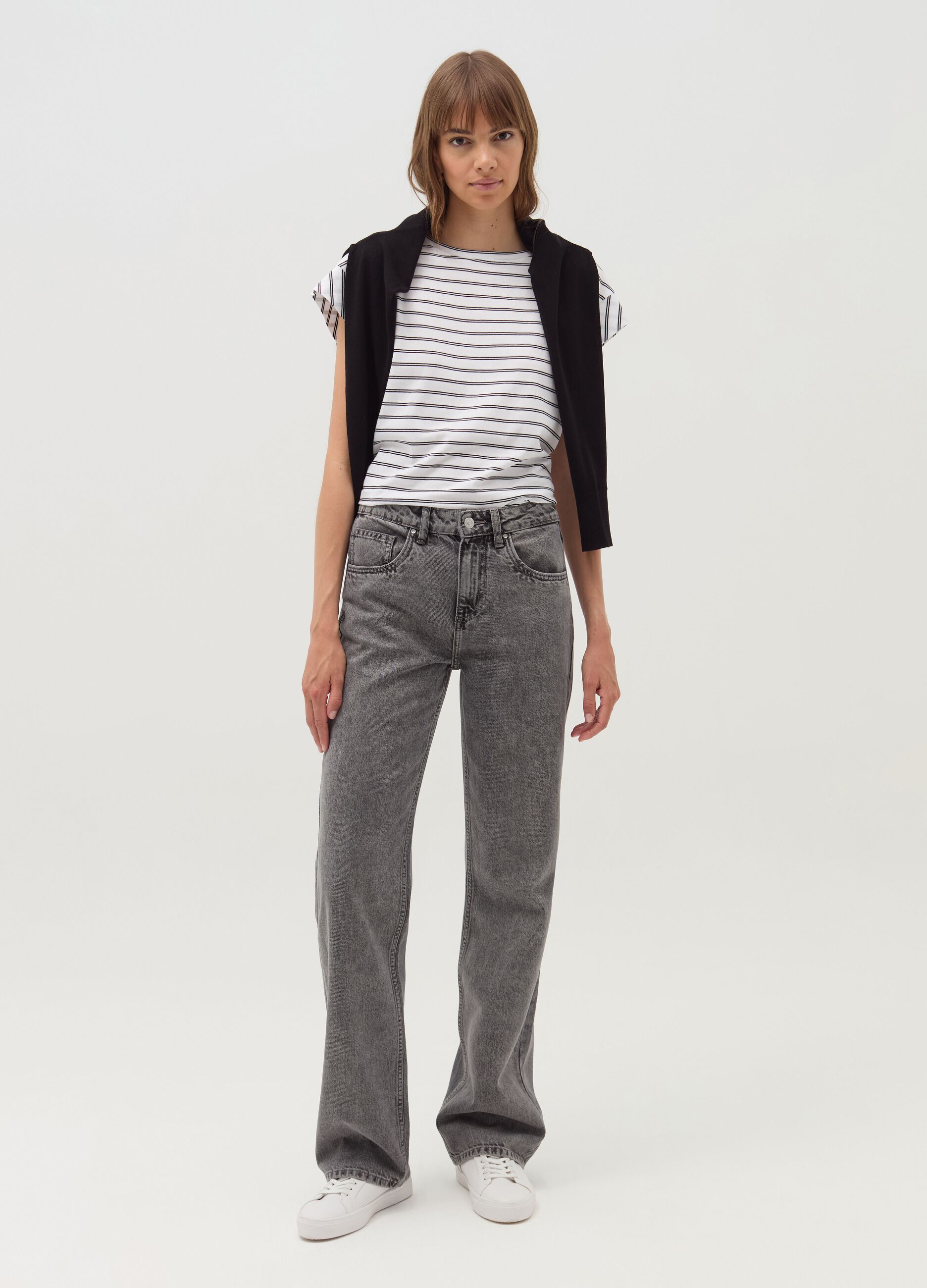 OVS T-shirt a righe con maniche a kimono