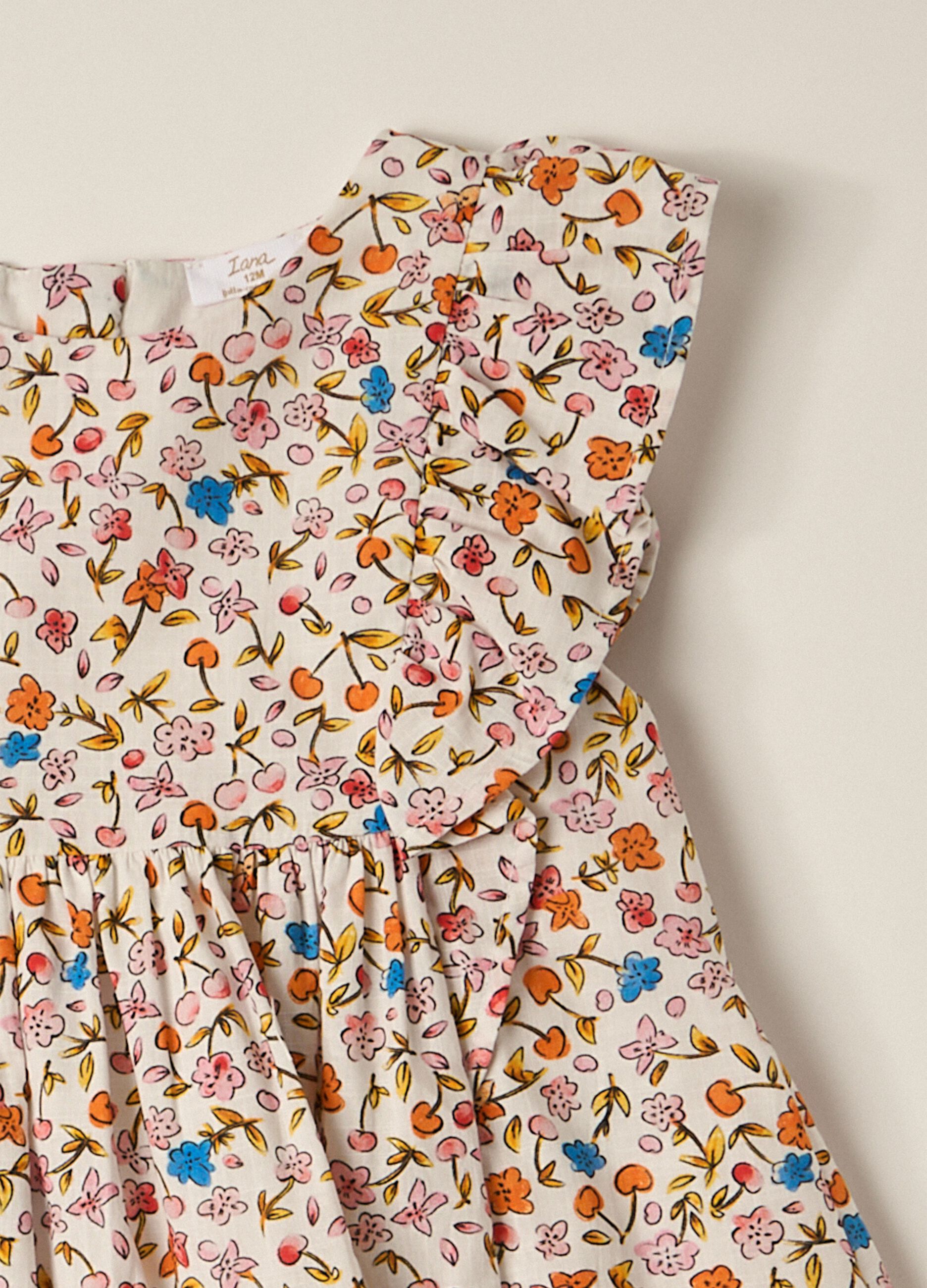 IANA newborn girl dress in 100% cotton