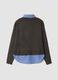 Brown double-layer regular-fit jumper in viscose and wool blend_2