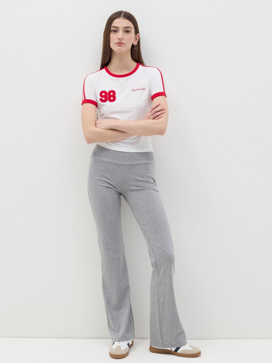 Cropped T-shirt with print_1