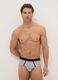 Multicolour stretch cotton fitted briefs tripack_0