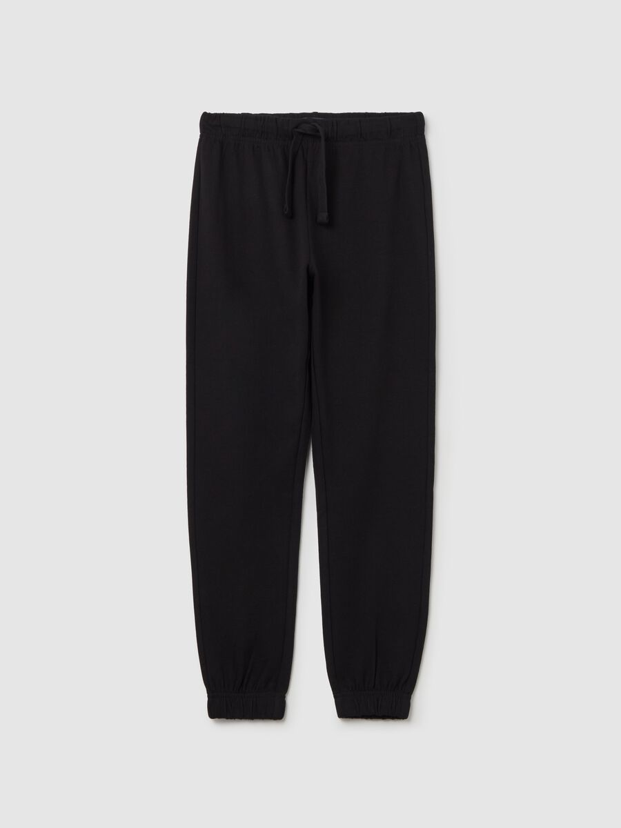 Cotton joggers with drawstring_0