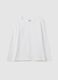 Girls' white regular fit stretchy cotton top_0