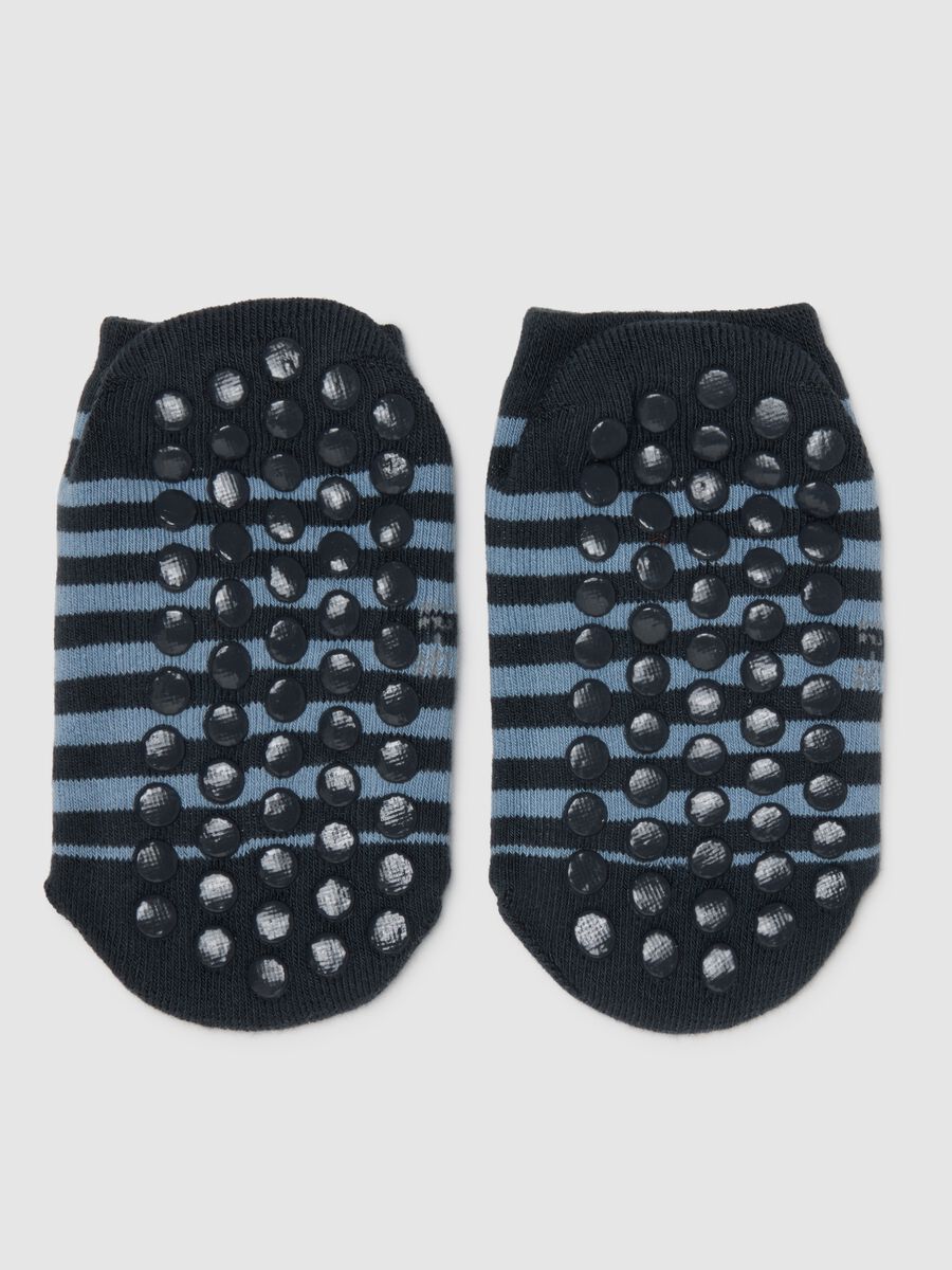 Calzini antiscivolo da bambino in misto cotone blu_2