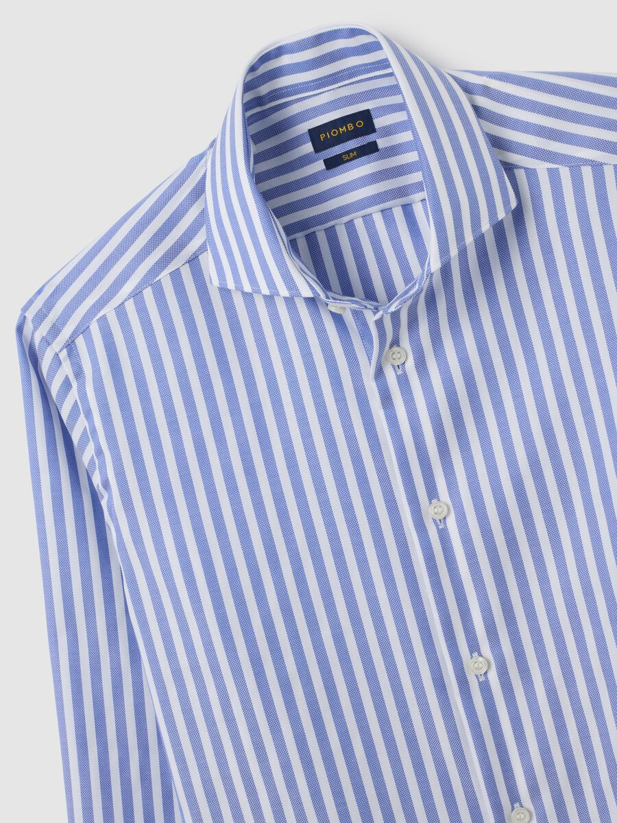 Camicia in puro cotone a righe slim fit_5