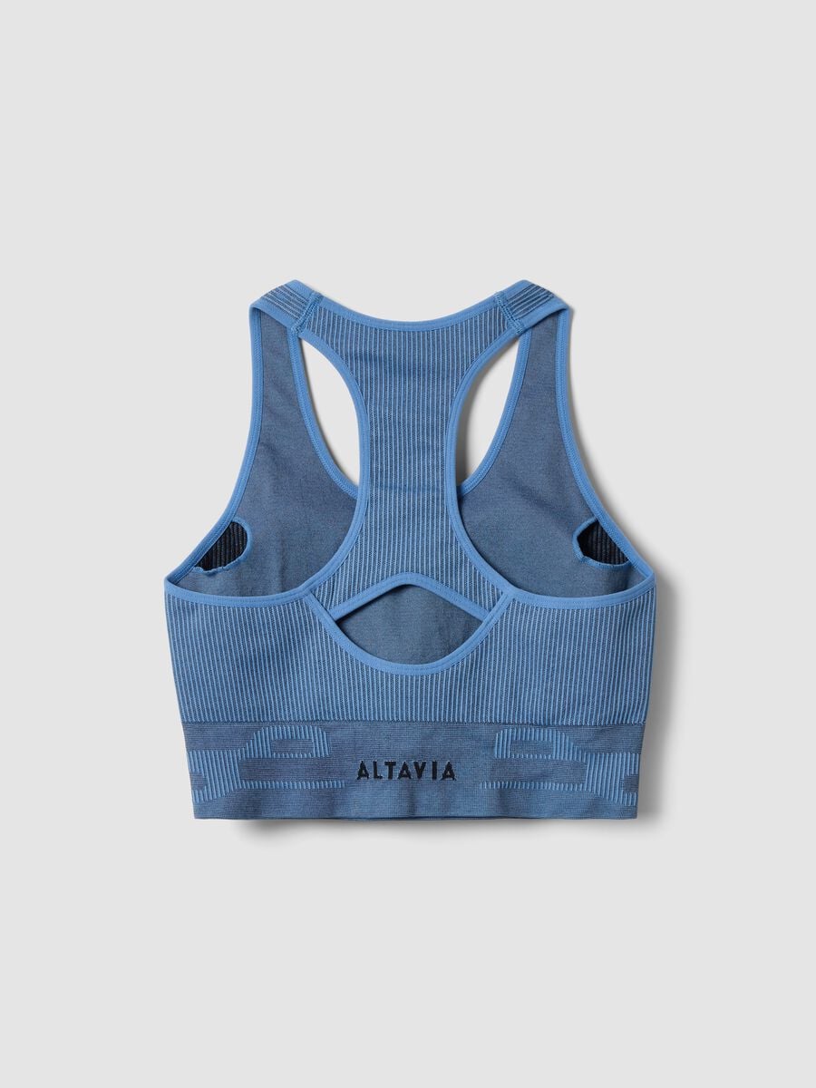 Reggiseno sportivo blu in tessuto elasticizzato ALTAVIA RUNNING_1