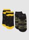 Pack of kids' non-slip socks in multicolour cotton with Batman prints_1