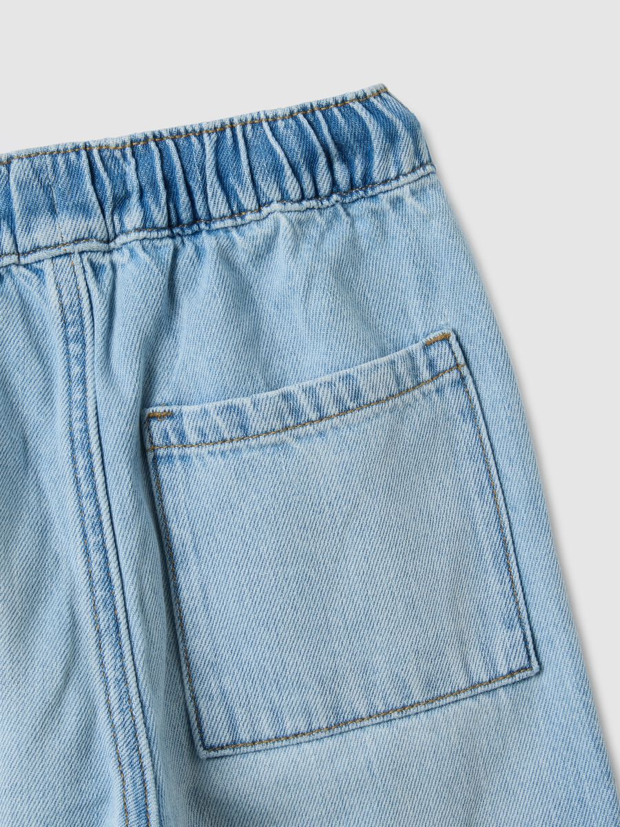 Kids' regular fit blue cotton jog denim_3