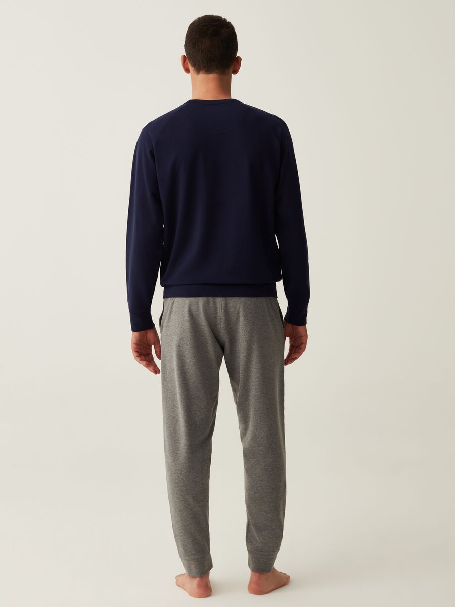 Pigiama lungo top con maniche raglan_2