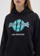 Black cotton-blend hoodie regular fit with Hard Rock Cafe logo_3