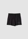 Girls&rsquo; pure cotton black shorts with elasticated waistband_0