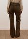 Green flared ribbed stretch-cotton trousers_2