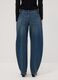 Blue denim pure cotton barrel-fit jeans_3