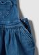 Blue denim regular fit dungaree dress for girl_2