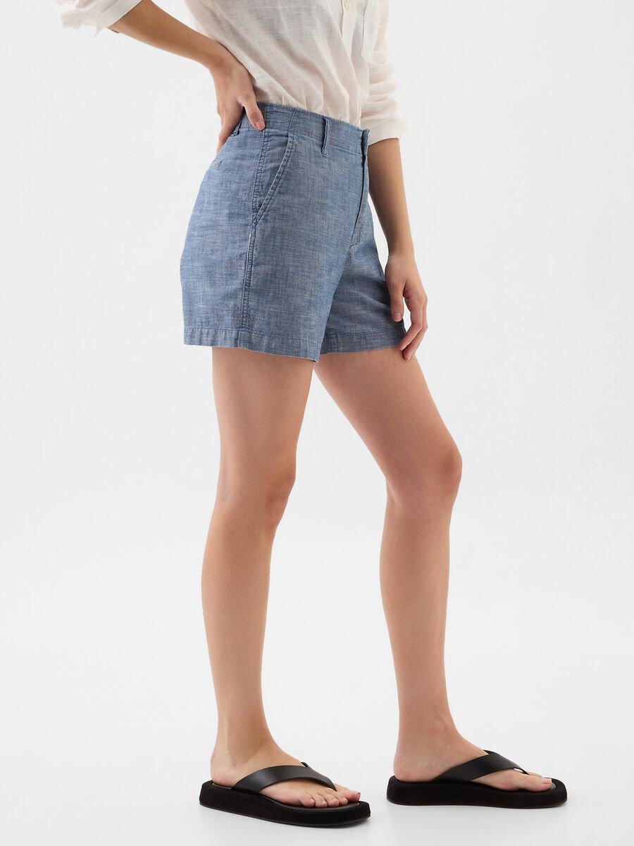 Shorts in cotone chambray_3
