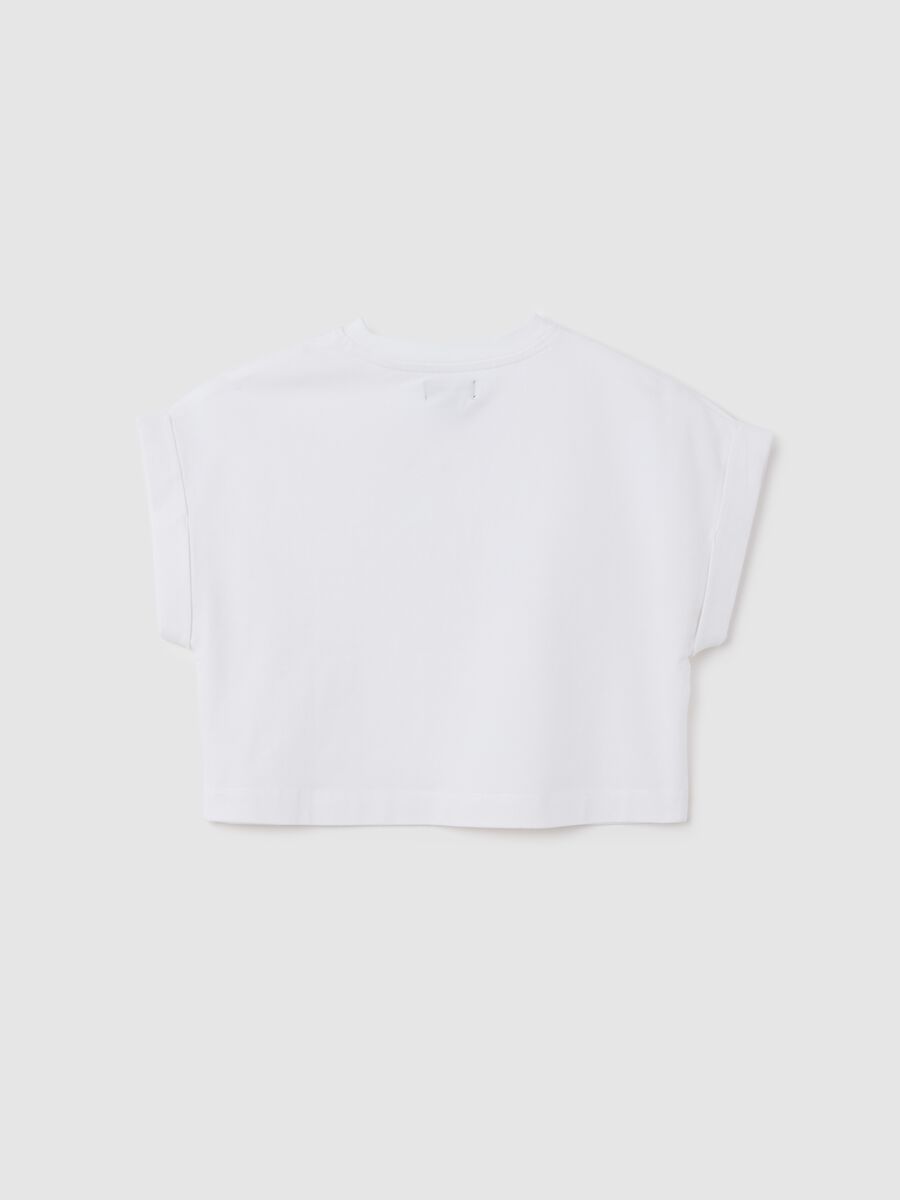 Girls' Stretch Cotton White T-shirt_1