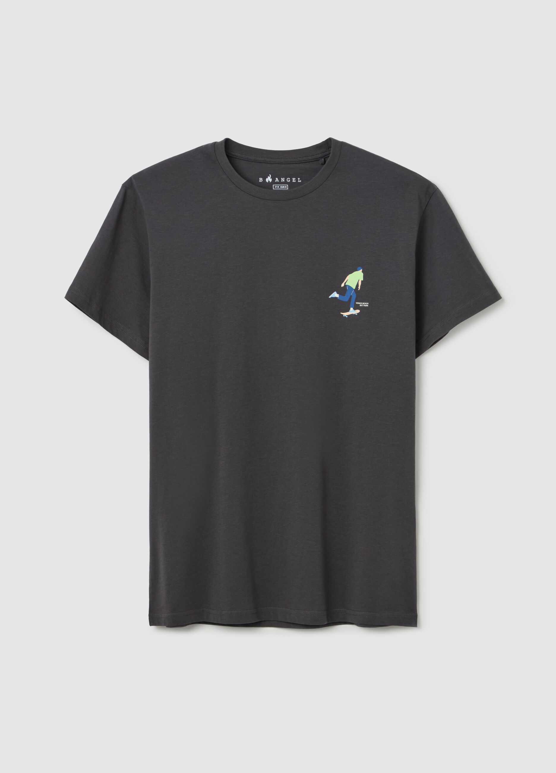 Black T-shirt with Venice Beach print