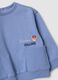 Blue organic cotton sweatshirt and joggers set for baby_2