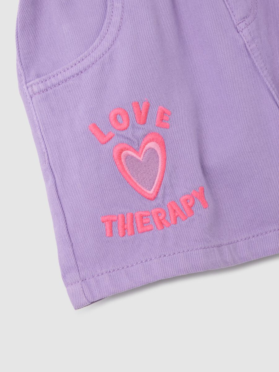 Purple paper bag shorts for girls Love Therapy_2