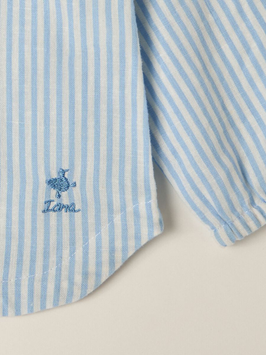 IANA newborn boy shirt in linen blend_2