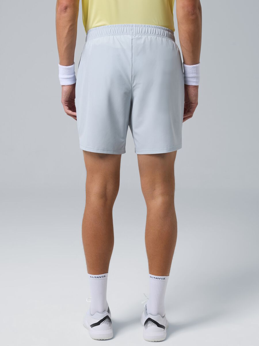 Shorts sportivo grigio in tessuto elasticizzato ALTAVIA COURT_2
