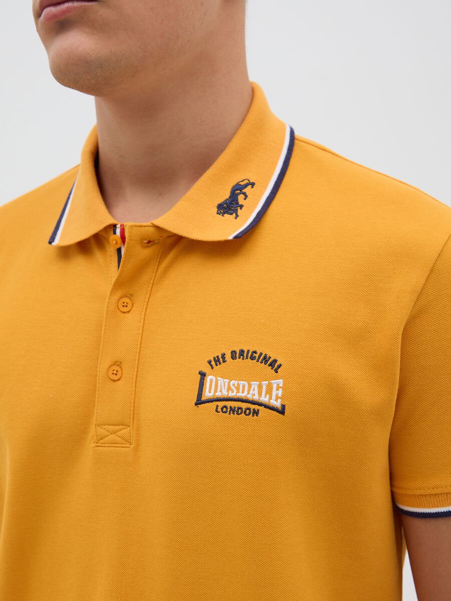Lonsdale Yellow Short Sleeve Cotton Polo_2