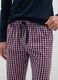 Regular fit long multicolour check pyjamas in pure cotton_3