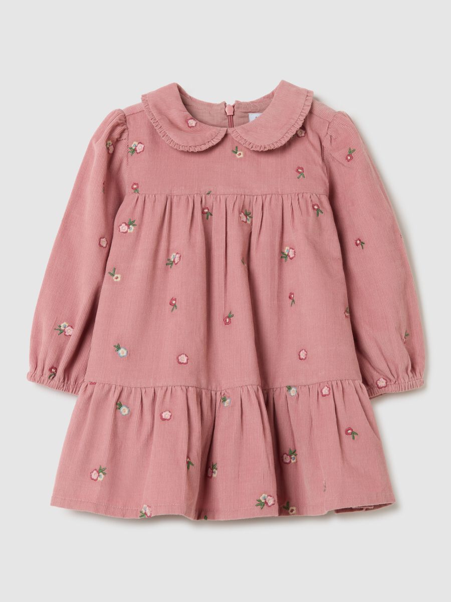 Abito da bimba in puro cotone rosa regular fit_0
