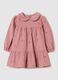 Girls' pink regular fit pure cotton dress_0