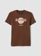 Brown pure cotton Hard Rock Cafe print T-shirt, regular fit_0