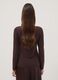 Brown long-sleeve stretch viscose T-shirt_3