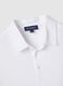 White linen-cotton blend regular fit polo_5