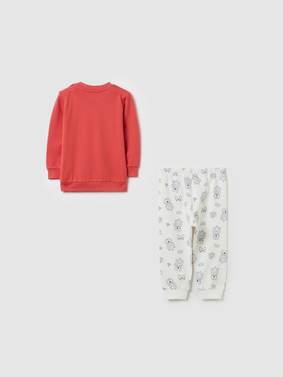 Organic cotton pyjamas with cyber panda print_1