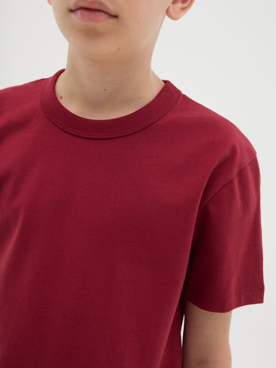 Essential red T-shirt in organic cotton_1