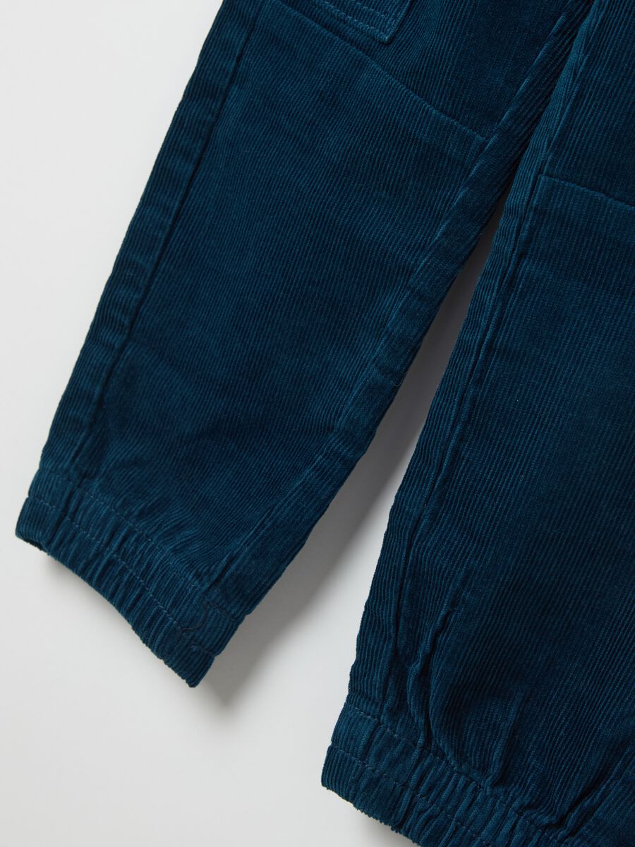 Cargo joggers in corduroy with drawstring_3