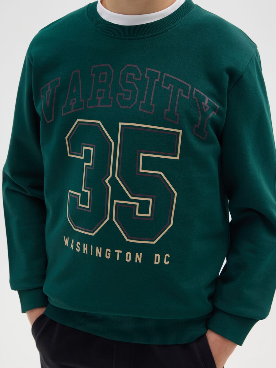 Felpa da ragazzo in puro cotone verde_2