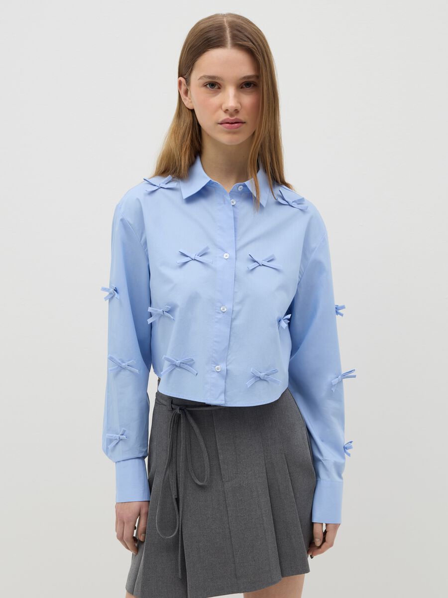 Cotton cropped shirt_0