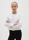 Girls' pure cotton white t-shirt regular fit_0