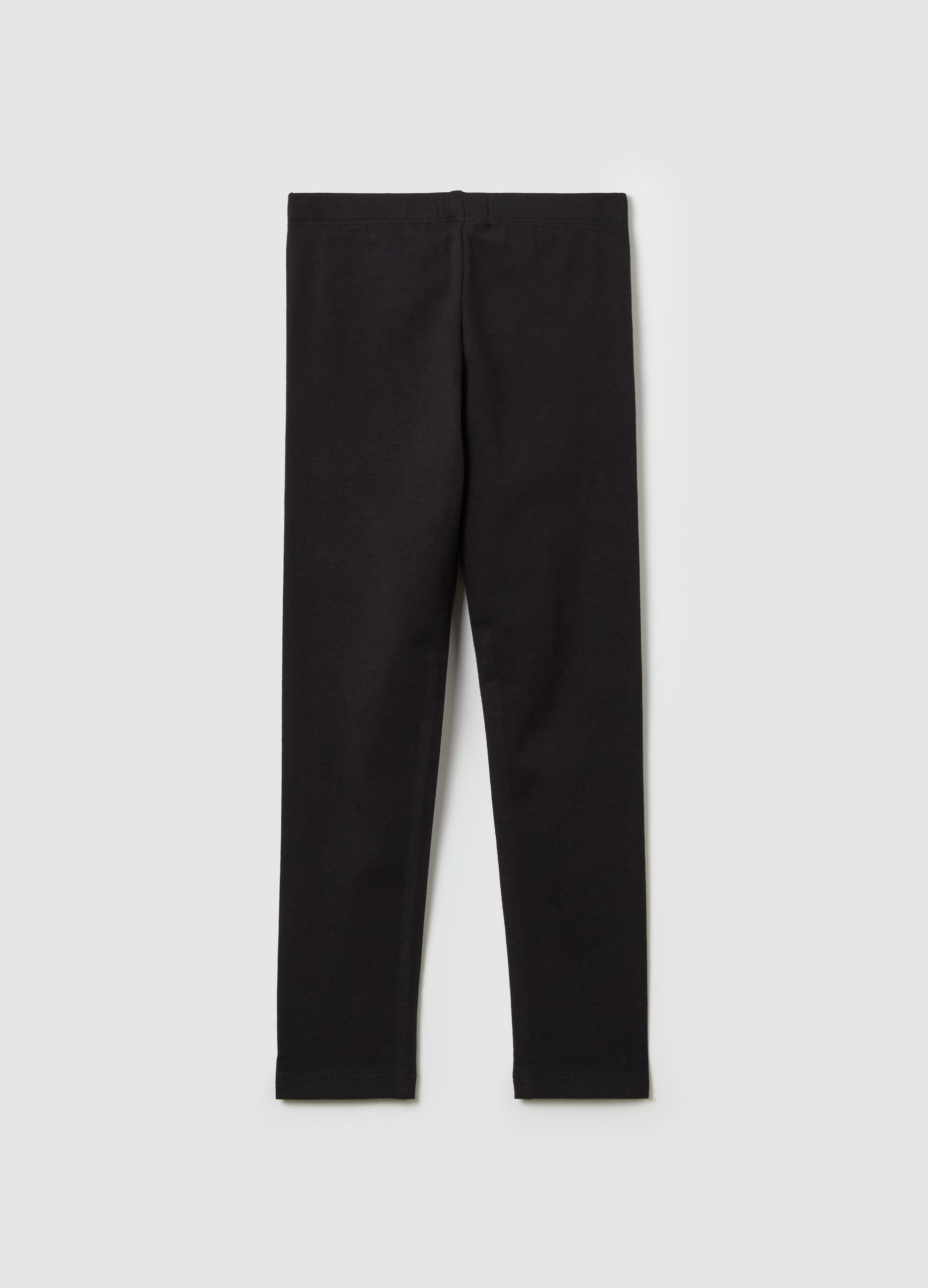 Stretch cotton leggings