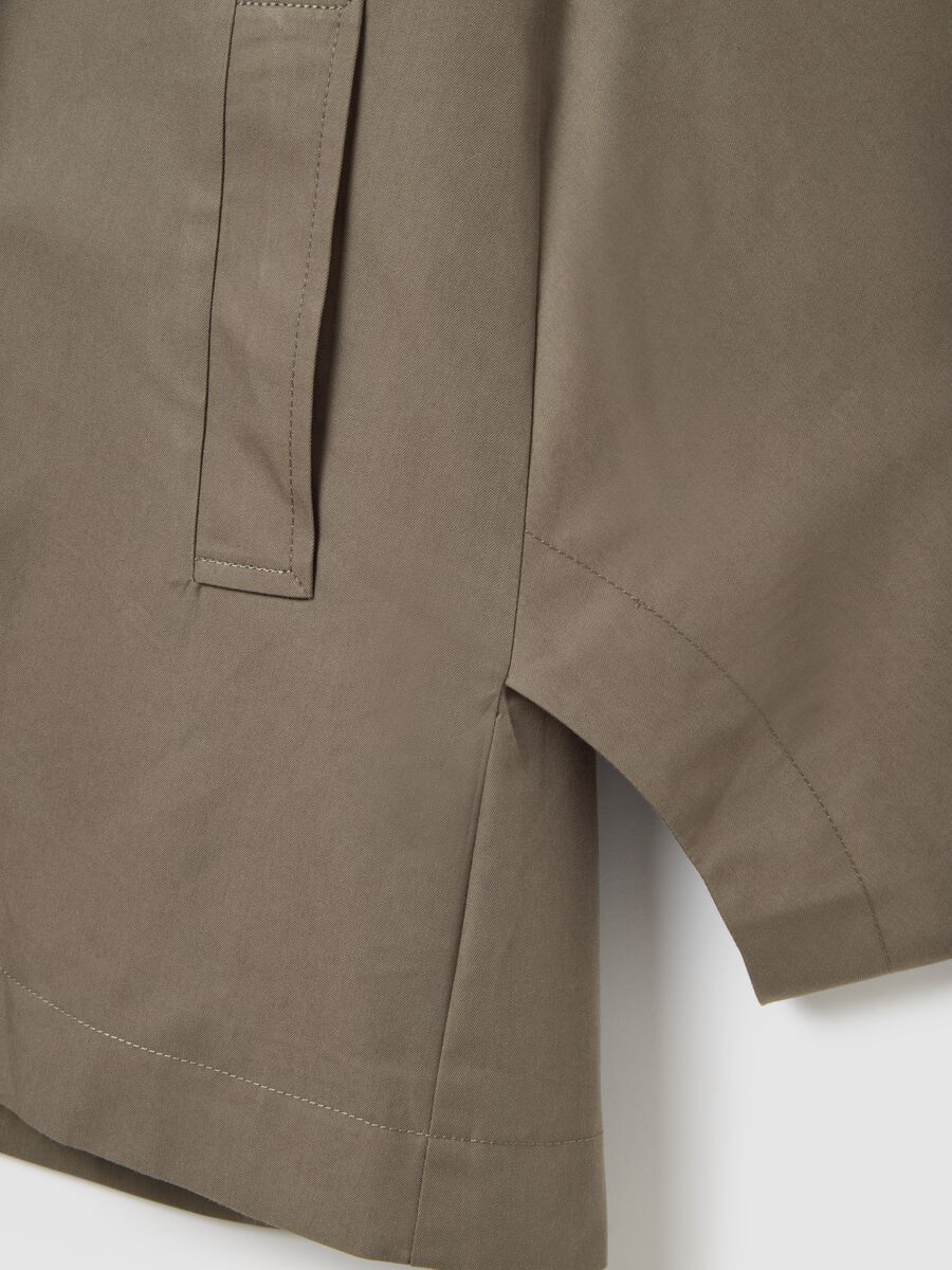 Giacca in misto cotone marrone regular fit_5