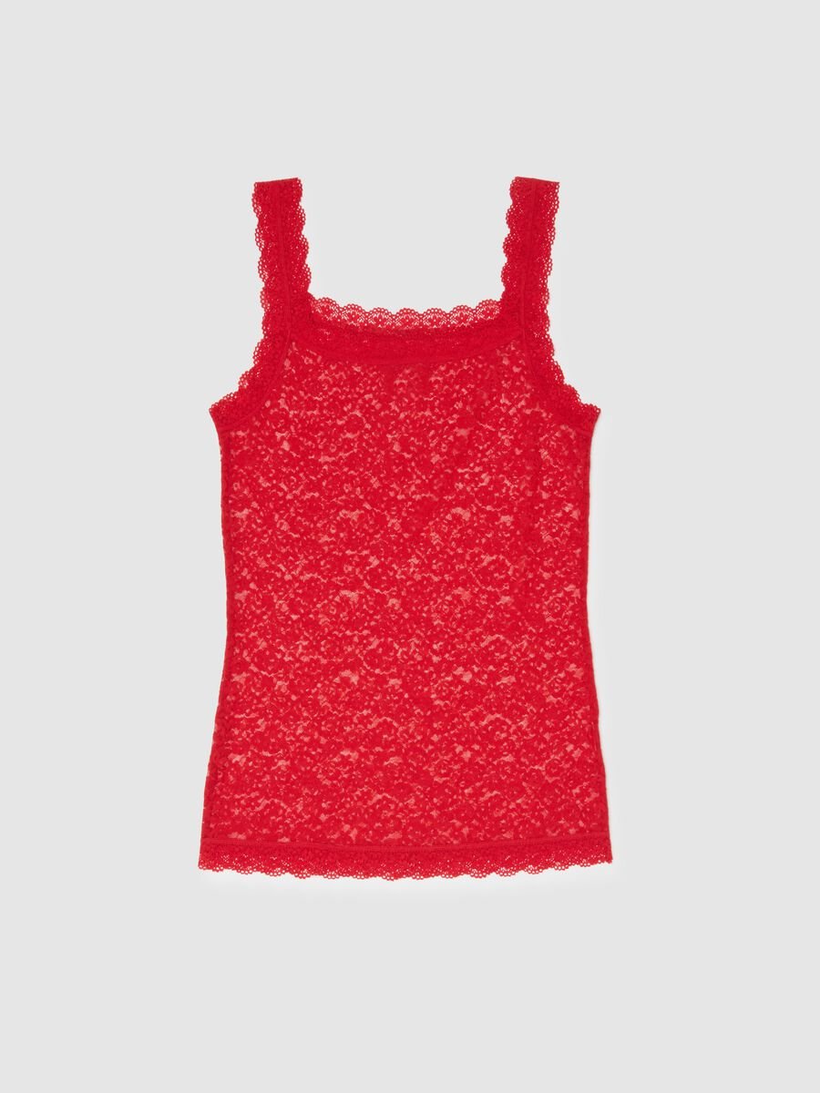 Red Lace Regular Fit Top_4